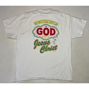The Greatest Gift God Gave Is Jesus Christ T-shirt Men XL White Religion